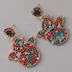 Fashion new personality creative Halloween ghost earrings alloy diamond earrings