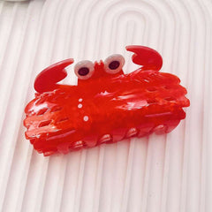 Water print acrylic fashion Korean double-sided printed ocean Shark adult large hair claw clip