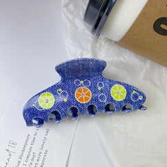 Korean lemon slice claw clip Cute sweet color acetic acid hair clip fruit hairpin shark clip women hair accessories
