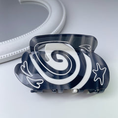 Cute love hair clip Simple sweet Star Shark clip girl Hairpin acetic acid claw clip hair accessories