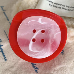 Button hair clip women 2023 new cute small hair clip acetic acid shark clip accessories