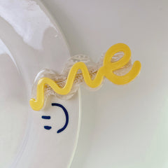 Wavy letter hairpin Fashion bangs shredded hairpin side clip cute duck Clip hair accessories