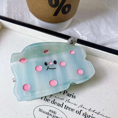 Fun personality cheese claw clip cute emoticon acetate hairpin Sweet girl hairpin Shark clip hair accessories