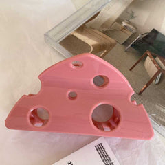 Cheese claw clip pan hair shark clip ins Korean fun hair claw triangle hollow hair clip