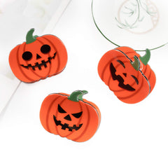 Halloween hair clip small pumpkin hair claw pvc material hair accessories gift