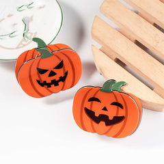 Halloween hair clip small pumpkin hair claw pvc material hair accessories gift