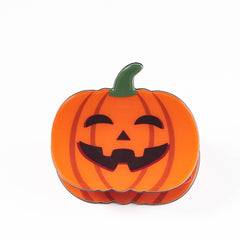 Halloween hair clip small pumpkin hair claw pvc material hair accessories gift
