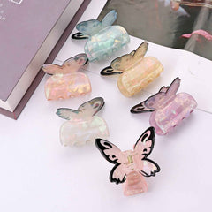 Vivid Butterfly Hair Claw For Women Girls Vintage Acetate Fresh Summer Claw Clips Hair Accessories