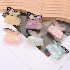 Vivid Butterfly Hair Claw For Women Girls Vintage Acetate Fresh Summer Claw Clips Hair Accessories