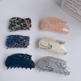 Large Delicate Acetate Cat Hair Claw Clip Accessories For Girls