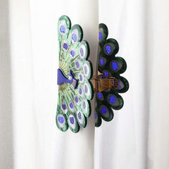 Cute Unique Large Metal Acetate Green Peacock Hair Claw Clip Accessories