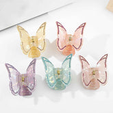 Sweet Butterfly Rhinestone Hair Claw For Women Girls Vintage Acetate Fresh Summer Claw Clips Hair Accessories