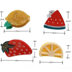 Hair Claw Women Fruit Marble Pattern Girls Acetate Hair Clips Hair Accessories Claw Clip New Gift
