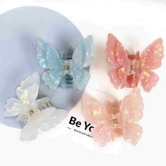 Korean Fashion Acetic Acid Clip Retro Personality Double Butterfly Hair Claw Luxury Acetate Hair Accessories