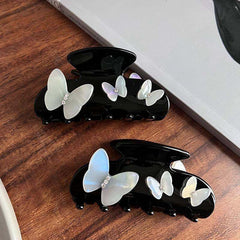 Korean New Rhinestone Butterfly Acetic Acid Hair Claw Clip Fashion Cute Shark Clip Delicate Hair Accessories