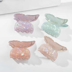 Sweet Butterfly Rhinestone Hair Claw For Women Girls Vintage Acetate Fresh Summer Claw Clips Hair Accessories