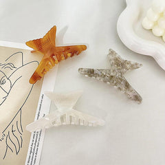 Large Fishtail Hair Claw For Women Girl Hair Vintage Acetate Fresh Summer Luxury Claw Clips Hair Accessories