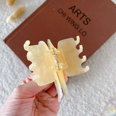 Large Butterfly Rhinestone Hair Claw For Women Girls Vintage Acetate Fresh Summer Claw Clips Hair Accessories