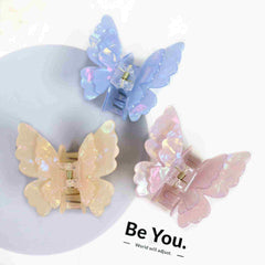 Korean Fashion Acetic Acid Clip Retro Personality Double Butterfly Hair Claw Luxury Acetate Hair Accessories