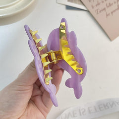 Cute Dolphin Hair Claw For Women Girl Hair Vintage Acetate Fresh Summer Luxury Claw Clips Hair Accessories