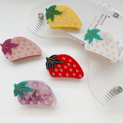 Hair Claw Women Fruit Marble Pattern Girls Acetate Hair Clips Hair Accessories Claw Clip New Gift