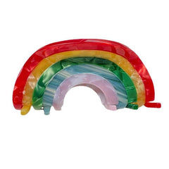 Creative Rainbow Fortune Cat Lucky Series Hair Clip Geometric Hair Claw for Women