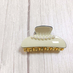 Cute Pearl Hair Claw For Women Girl Hair Vintage Acetate Fresh Summer Luxury Claw Clips Hair Accessories