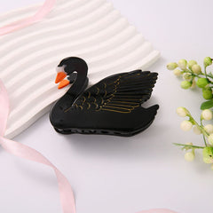 New Creative Design 8.4CM Beautiful Swan Hair Clip Claw High Quality Acetic Acid Shark Clip For Temperament Girls