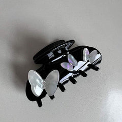 Korean New Rhinestone Butterfly Acetic Acid Hair Claw Clip Fashion Cute Shark Clip Delicate Hair Accessories