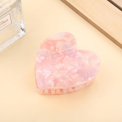 Love Hair Claw Women Heart Shape Marble Pattern Girls Acetate Hair Clips Hair Accessories Claw Clip New Gift