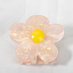 Sweet Marble Daisy Flower Hair Claw For Women Girls Vintage Acetate Fresh Summer Claw Clips Hair Accessories