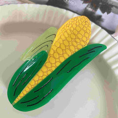 New Creativity Marble Luxury Corn Cucumber Acetate Hair Claw For Women Girls Fresh Summer Claw Clips Hair Accessories
