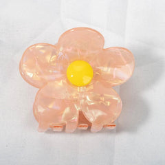 Sweet Marble Daisy Flower Hair Claw For Women Girls Vintage Acetate Fresh Summer Claw Clips Hair Accessories