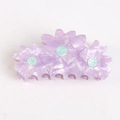 Korean New Daisy Flower Acetic Acid Blue Pink Hair Claw Clip Fashion Cute Shark Clip Large Hair Accessories