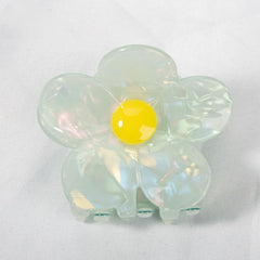 Sweet Marble Daisy Flower Hair Claw For Women Girls Vintage Acetate Fresh Summer Claw Clips Hair Accessories