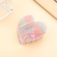 Love Hair Claw Women Heart Shape Marble Pattern Girls Acetate Hair Clips Hair Accessories Claw Clip New Gift