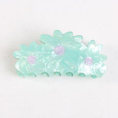 Korean New Daisy Flower Acetic Acid Blue Pink Hair Claw Clip Fashion Cute Shark Clip Large Hair Accessories