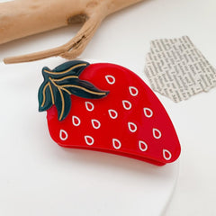 Hair Claw Women Fruit Marble Pattern Girls Acetate Hair Clips Hair Accessories Claw Clip New Gift