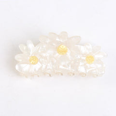 Korean New Daisy Flower Acetic Acid Blue Pink Hair Claw Clip Fashion Cute Shark Clip Large Hair Accessories