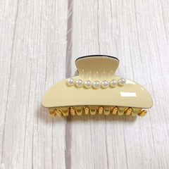 Cute Pearl Hair Claw For Women Girl Hair Vintage Acetate Fresh Summer Luxury Claw Clips Hair Accessories