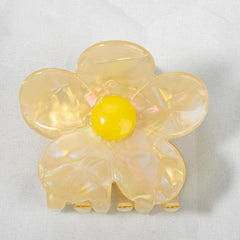 Sweet Marble Daisy Flower Hair Claw For Women Girls Vintage Acetate Fresh Summer Claw Clips Hair Accessories