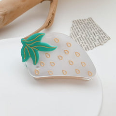 Hair Claw Women Fruit Marble Pattern Girls Acetate Hair Clips Hair Accessories Claw Clip New Gift