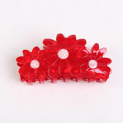 Korean New Daisy Flower Acetic Acid Blue Pink Hair Claw Clip Fashion Cute Shark Clip Large Hair Accessories