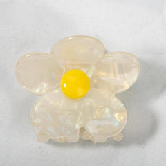 Sweet Marble Daisy Flower Hair Claw For Women Girls Vintage Acetate Fresh Summer Claw Clips Hair Accessories