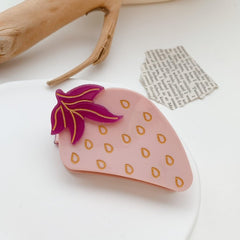 Hair Claw Women Fruit Marble Pattern Girls Acetate Hair Clips Hair Accessories Claw Clip New Gift