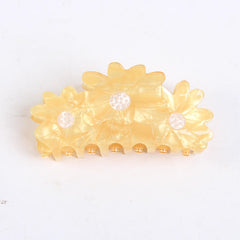 Korean New Daisy Flower Acetic Acid Blue Pink Hair Claw Clip Fashion Cute Shark Clip Large Hair Accessories