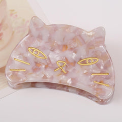Sweet Cat Hair Claw For Women Girls Vintage Acetate Fresh Summer Luxury Claw Clips Hair Accessories