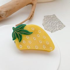 Hair Claw Women Fruit Marble Pattern Girls Acetate Hair Clips Hair Accessories Claw Clip New Gift