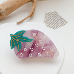 Hair Claw Women Fruit Marble Pattern Girls Acetate Hair Clips Hair Accessories Claw Clip New Gift