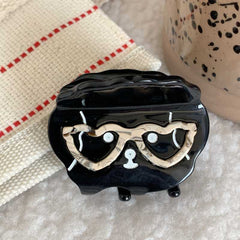 Cute glasses puppy claw clip medium size clip pan hair claw girl hair accessories childlike sweet headdress
